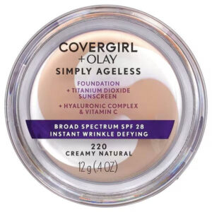 Covergirl & Olay Simply Ageless Foundation 220 Creamy Natural *See Description*