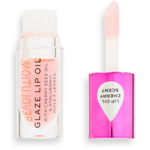 Revolution Glaze Lip Oil Cherry Scent Glam Pink
